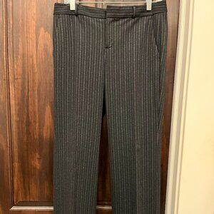 BANANA REPUBLIC Logan Pinstripe Charcoal Pant - Size 6